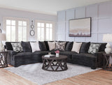 REDEEMER Charcoal 131" Wide Sectional