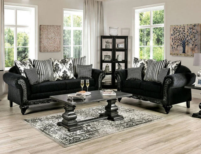 REESE Black Sofa and Loveseat