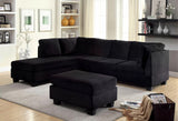 REGINO Black Velvet 109" Wide Sectional (RTA)