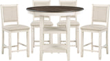 REKNA White 5 Piece Counter Height Set