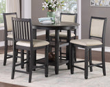 REKNA Black 5 Piece Counter Height Set