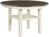 REKNA White 5 Piece Dining Set with 48 inch table