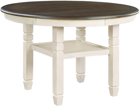 REKNA White 5 Piece Dining Set with 48 inch table