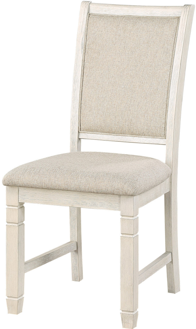 REKNA White 5 Piece Dining Set with 48 inch table