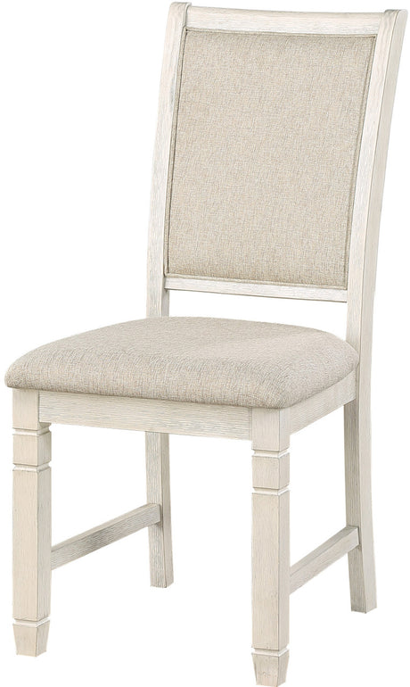 REKNA White 5 Piece Dining Set with 48 inch table