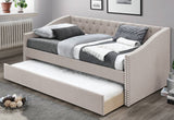 REMEDY Beige Burlap Daybed with Trundle