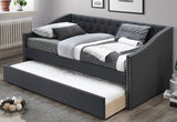 REMEDY Charcoal Burlap Daybed with Trundle