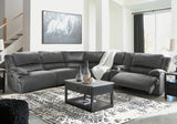 REYMAR Dark Gray 165" Wide 6 Piece Reclining Sectional with 2 Recliners