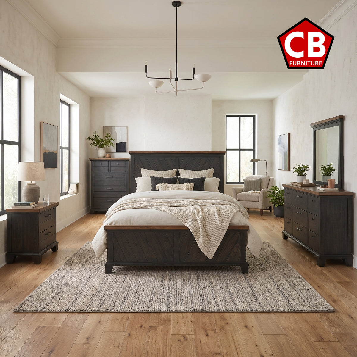 RICHARDSON Rustic Chocolate 62" Height Bed