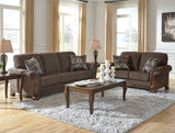 ROCKFORD Brown Sofa & Loveseat