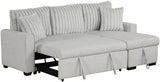 RODRIGO Gray 82" Wide Reversible Sectional with Pull-Out Sleeper & Storage