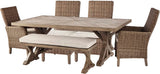 ROSGROVE 6 Piece Dining Set with Bench