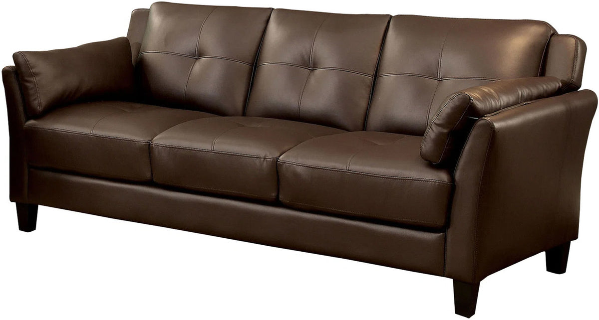 ROUGE Brown Faux Leather Sofa & Loveseat (RTA)