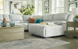 REYMAR Light Gray 45" Wide Right Arm Reclining Chaise