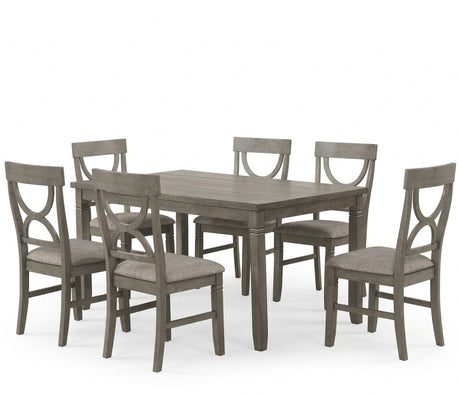 RUTHE Gray 7 Piece Dining Set