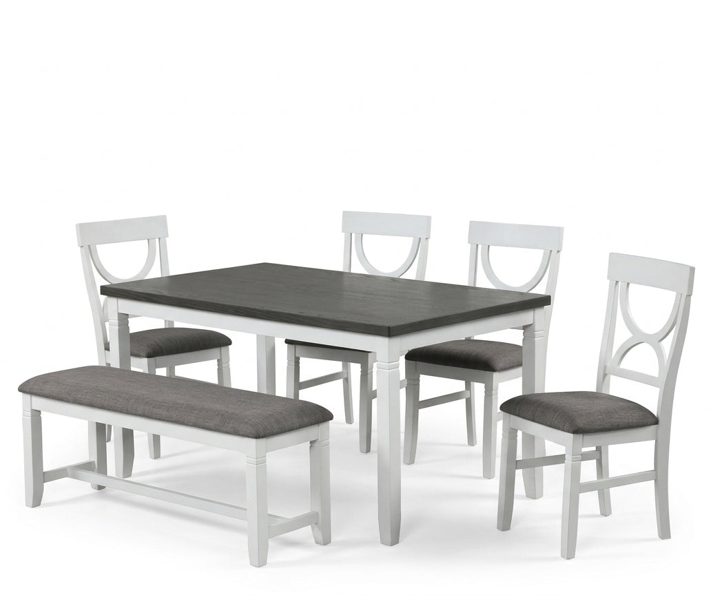 RUTHE White 6 Piece Dining Set