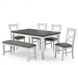 RUTHE White 6 Piece Dining Set