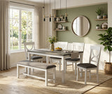 RUTHE White 18" Wide Dining Chair