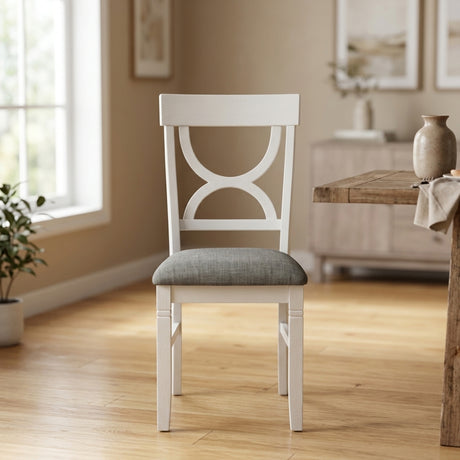 RUTHE White 18" Wide Dining Chair