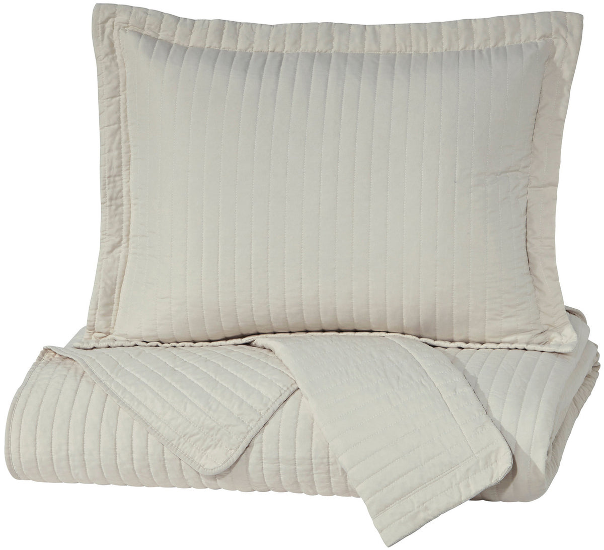 Raleda Buff Coverlet Set