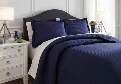 Raleda Navy Coverlet Set
