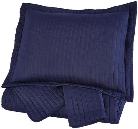 Raleda Navy Coverlet Set