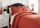 Raleda Orange Coverlet Set