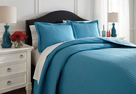 Raleda Turquoise Coverlet Set