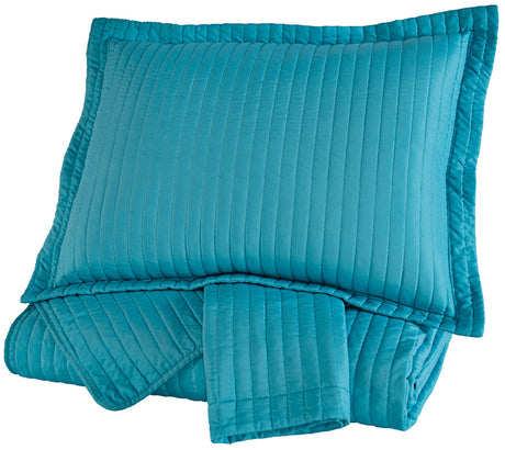 Raleda Turquoise Coverlet Set