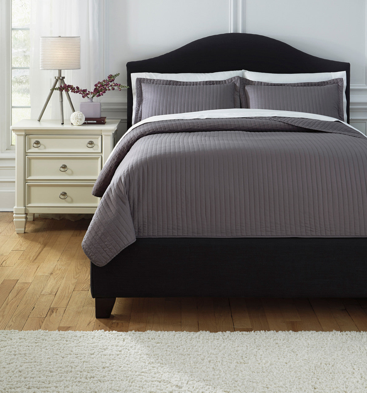Raleda Gray Coverlet Set