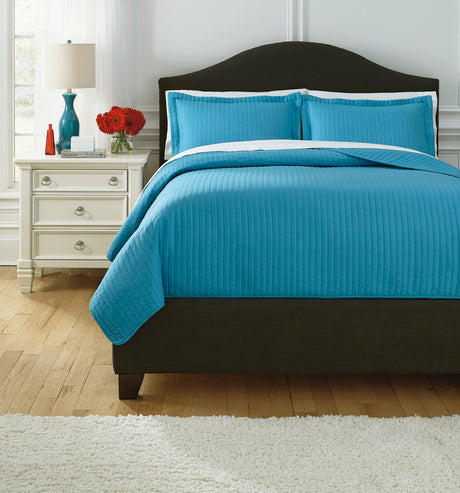 Raleda Turquoise Coverlet Set