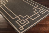 Rania Black 5'3" Round Rug (Indoor/Outdoor)