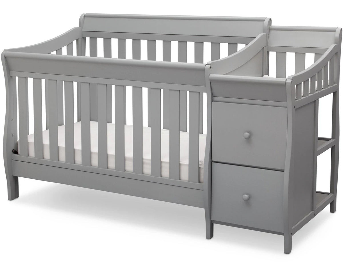 REECE Gray Crib N Changer