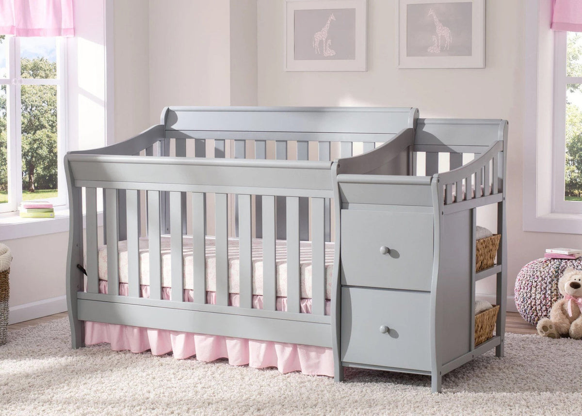 REECE Gray Crib N Changer