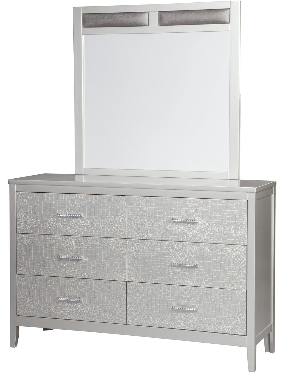 Rianni Silver Dresser & Mirror