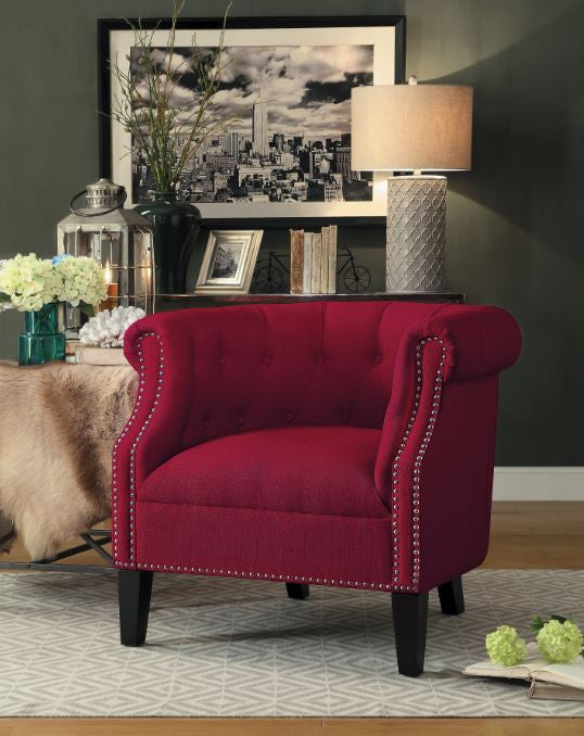 RICHI Red 33" Wide Arm Chair