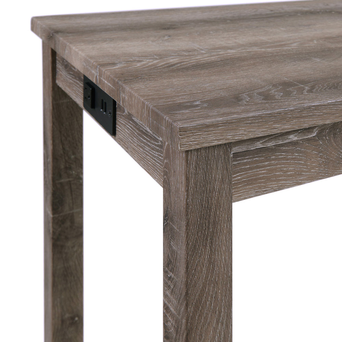 RILEY Gray 60" Wide 4 Piece Counter Set with USB Connection