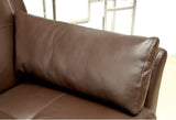 ROUGE Brown Faux Leather 77" Wide Sofa (RTA)