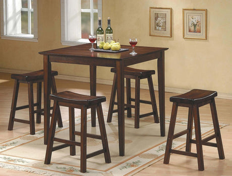 RUA Cherry 5 Piece Counter Height Set