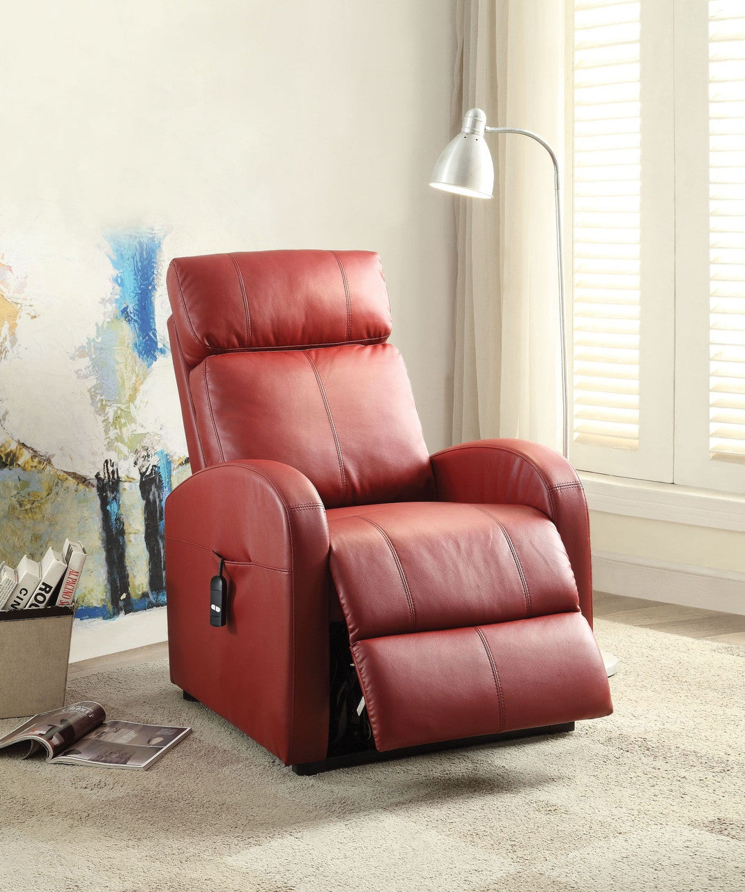 RUKU Red 28" Wide Recliner with Power Lift