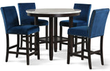 SAFIRE Blue & White 5 Piece Counter Height Set