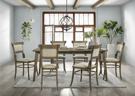 SAINT PAUL Vintage Walnut 7 Piece Dining Set