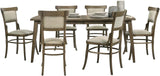 SAINT PAUL Vintage Walnut 7 Piece Dining Set