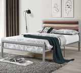 SALADO Gray Metal 38" Height Platform Bed