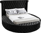 SAMMIE Black Velvet Storage Bedroom Set