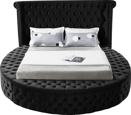 SAMMIE Black Velvet Storage Bedroom Set