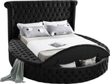 SAMMIE Black Velvet Storage Bedroom Set