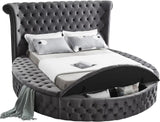 SAMMIE Gray Velvet Storage Bedroom Set