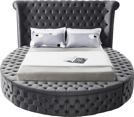 SAMMIE Gray Velvet Storage Bedroom Set