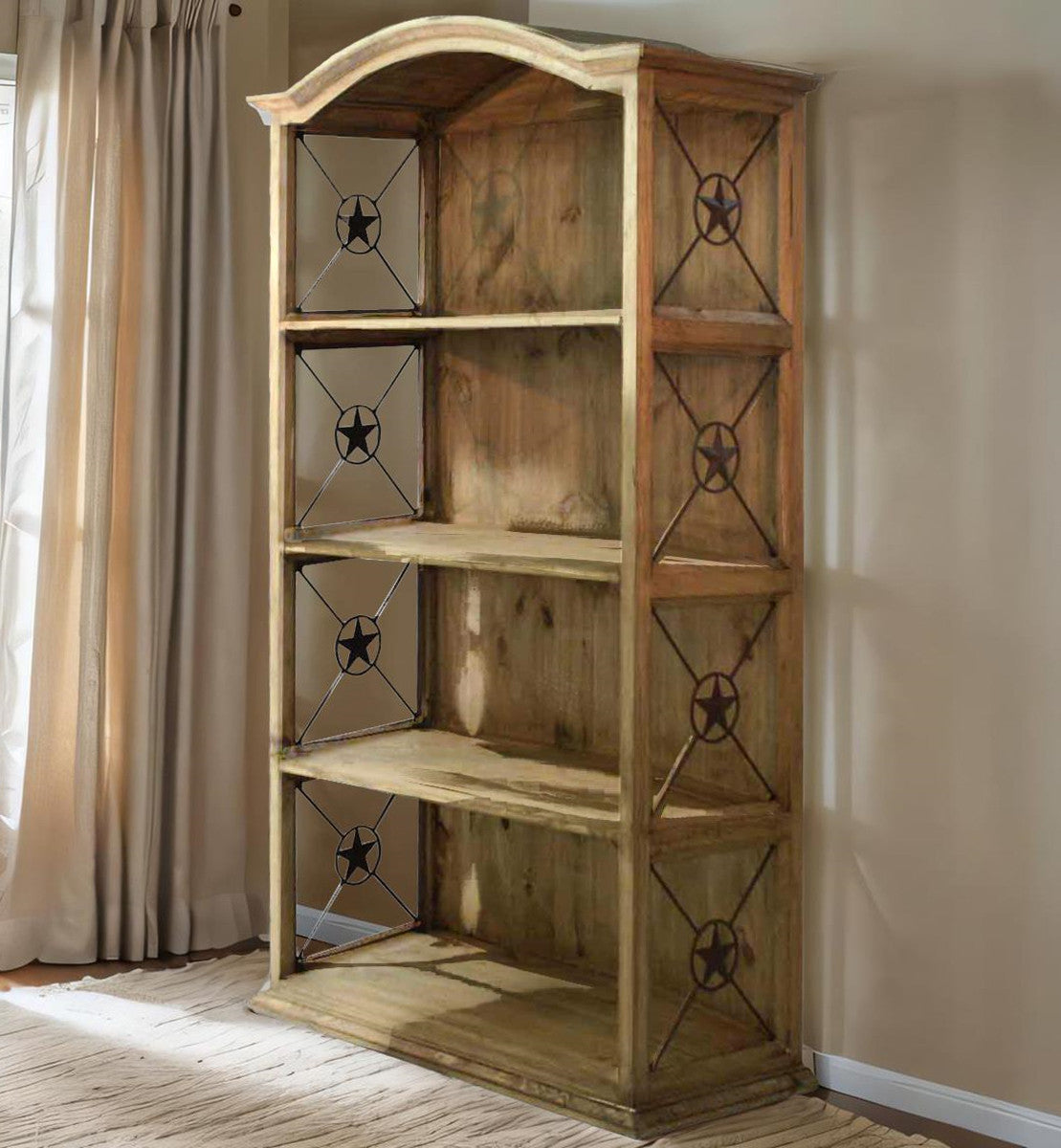 SEGUIN 41" Wide Bookcase with 5 Shelves